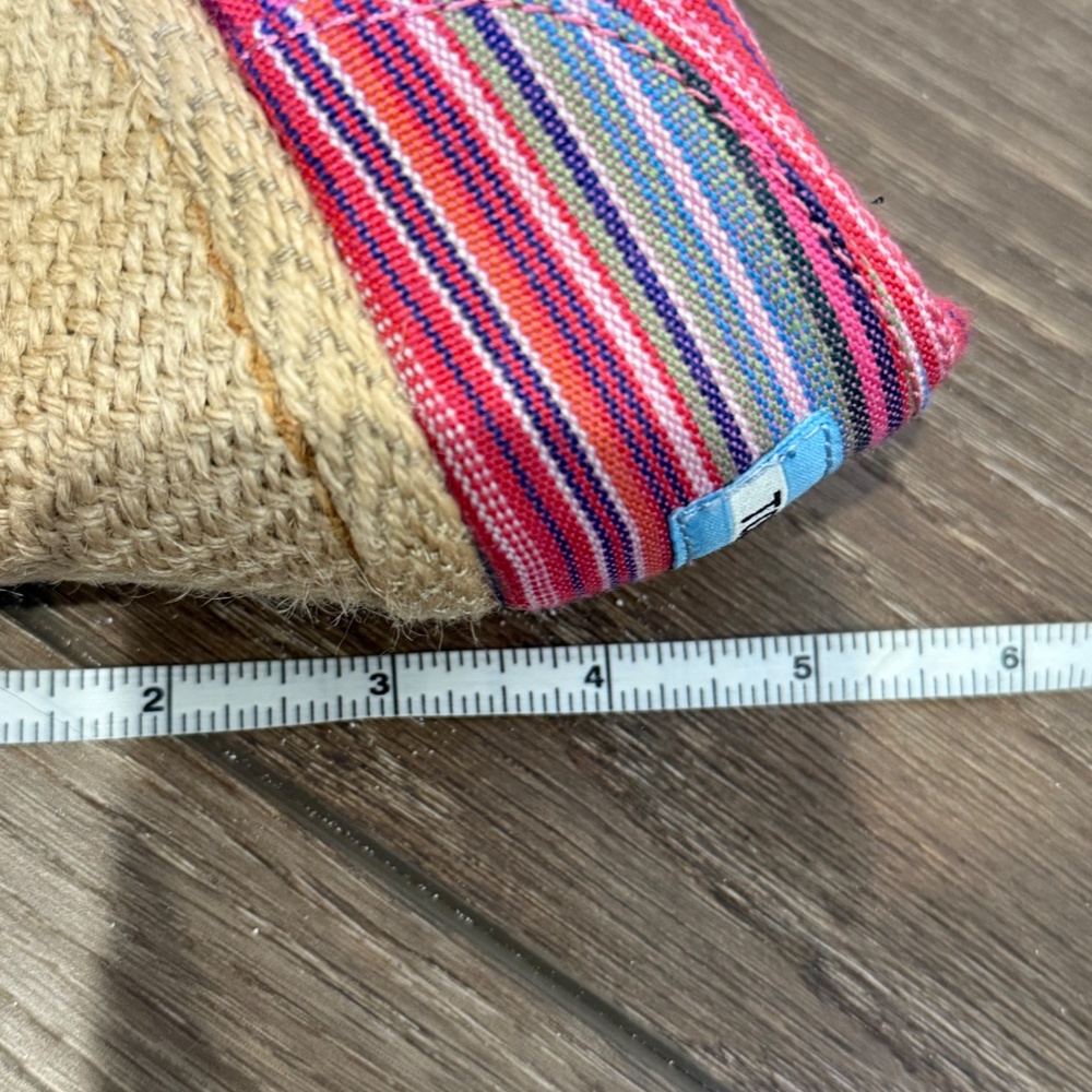 Toms Women's Peep-Toe Wedge Espadrille, Striped, Multi-Color, Size 7, Summer - Picture 13 of 13